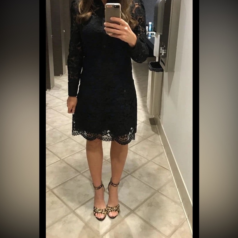 Shoshanna Highland Dress Intricately Black Lace Giving This Your Go 2 Sexy Dress - Picture 5 of 14